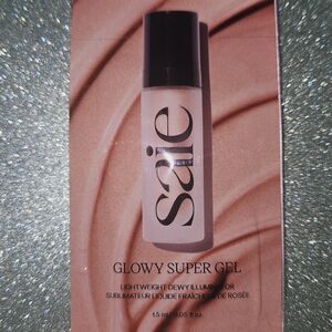 Saie Glowy Super Gel Dewy Illuminator — Soft Brown/beige Glow Mini